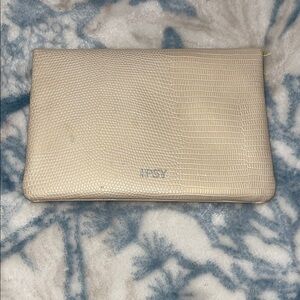 Ipsy Textured Beige Clutch